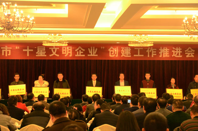 宜昌南玻副总经理许国华先生与代表公司参加授牌仪式并上台领奖